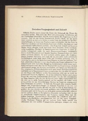 Zwischen Vergangenheit und Zukunft