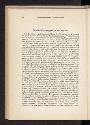 Zwischen Vergangenheit und Zukunft