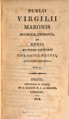 Publii Virgilii Maronis Bucolica, Georgica, et Aeneis, 1
