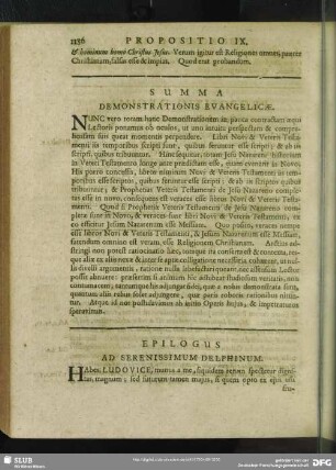 Summa Demonstrationis Evangelicae