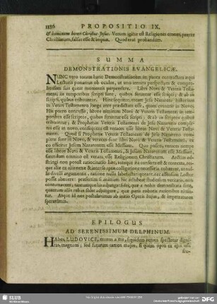 Summa Demonstrationis Evangelicae