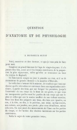 Question d'anatomie et de physiologie