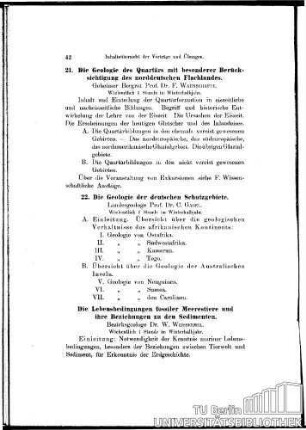 23. Die Lebensbedingungen fossiler Meerestiere uud ihre Beziehungen zu den Sedimenten