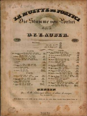 La muette de Portici : Die Stumme von Portici ; comp. u. arr. für d. Pianoforte, 15. Tarantelle. - 7 S.