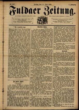 Ausgabe vom Freitag, den 11. Juli 1890.