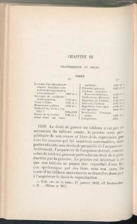 Chapitre III. Transmission du droit