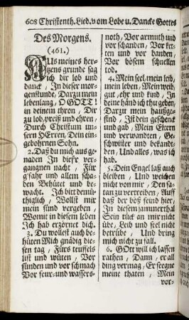 Des Morgens. - Für vollendetes Kirchen-Jahr.