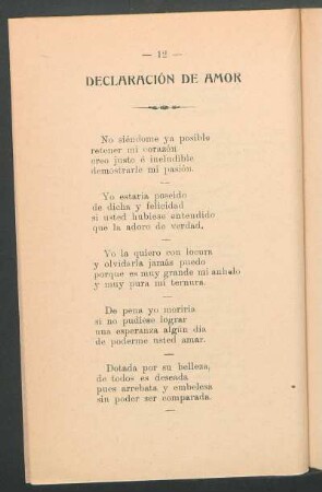 Declaración de amor