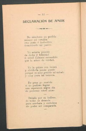 Declaración de amor