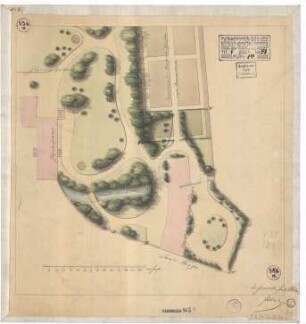 Plastisch gestalteter Entwurf des Hofgartens an der Jacobistraße
