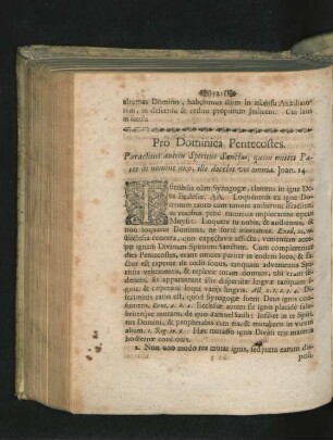 Pro Dominica Pentecostes.