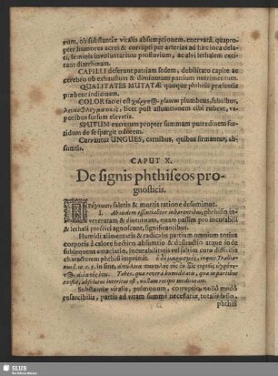 Caput X. De signis phthiseos prognosticis