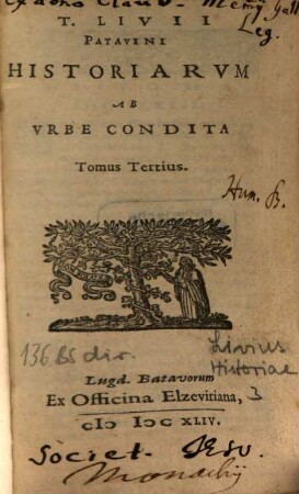 Titi Livii Historiarum Libri, 3