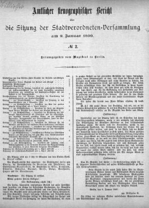 No. 2, 9. Januar 1890