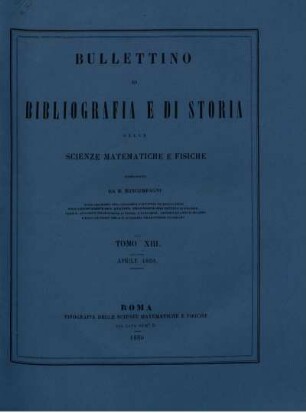 Tomo XIII. Aprile 1880.