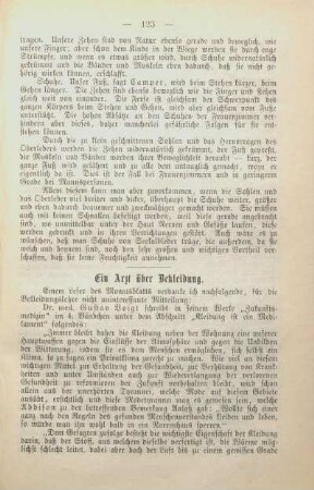 Ein Arzt über Bekleidung.