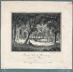 Partie in Reisewitzens Garten an der Weißeritz im Dorf Plauen bei Dresden, aus Müllers Dichterischen Schilderungen, 1786, Heft 2