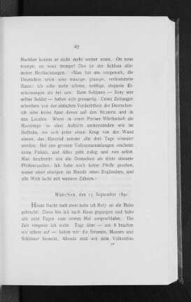 München, den 13. September 1891.
