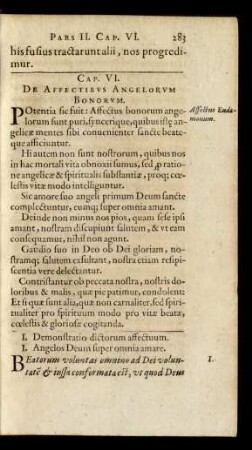 Cap. VI. De Affectibus Angelorum Bonorum