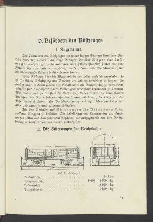 D. Befördern des Rüstzeuges