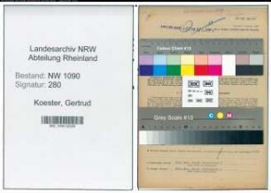Entnazifizierung Gertrud Koester , geb. 19.05.1890 (Lehrerin)