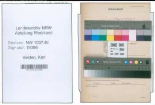 Entnazifizierung Karl Velden , geb. 17.10.1894 (Inspektor)