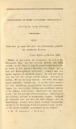 Nalezingen in oude javasche couranten. (Vervolg der vorige aflevering.)