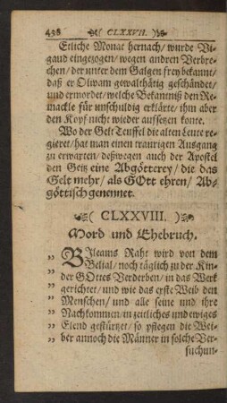 (CLXXVIII.) Mord und Ehebruch.