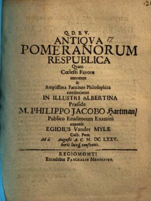 Antiqua Pomeranorum respublica