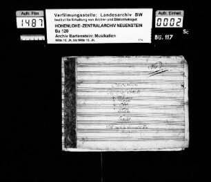 Nicolo Jommelli: Ouverture / Del Sig. Jommelli / à / 2. Flauti: / 2. Violini / 2. Oboe / 2. Corni / Violetta / e / Basso. / Dell 'Opera la Clemenza di Tito; Ms.ca. 1780; Erstaufführung der Oper Stuttgart 1753.