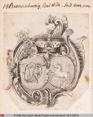 Wappen des Herzogs Karl Wilhelm Ferdinand von Braunschweig-Lüneburg