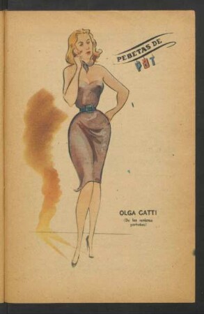Olga Gatti (de las revistas porteñas) - [Caricatura] : Pebetas de PBT
