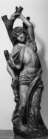 Heiliger Sebastian : Heiliger Sebastian. Holz, geschnitzt (1235/1520). Sonthofen (Kreis Oberallgäu), Privatbesitz
