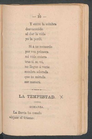 La tempestad. : Romanza.