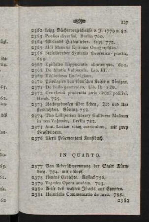 127-138, In Quarto. In Octavo.