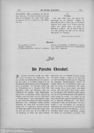 Die Parochie Ebersdorf