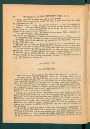 Capítulo VII - La entrevista