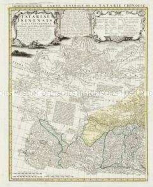Tatariae Sinensis Mappa Geographica / Carte Generale de la Tatarie Chinoise