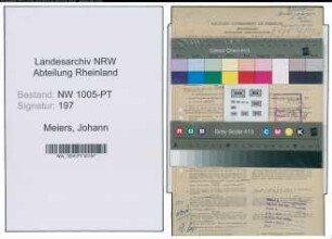 Entnazifizierung Johann Meiers , geb. 25.03.1895 (Postbeamter)