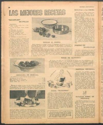Bananas sobre de tostadas