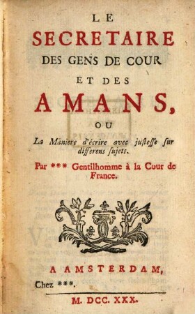 Le secrétaire des gens ... et des amans