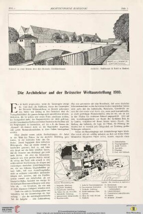 27: Die Architektur auf der Brüsseler Weltausstellung 1910