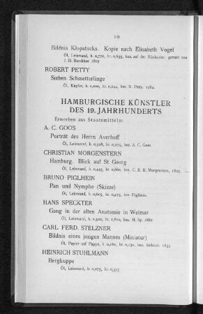 Hamburgische Künstler des 19. Jahrhunderts