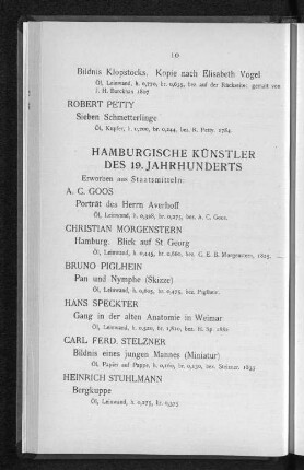 Hamburgische Künstler des 19. Jahrhunderts
