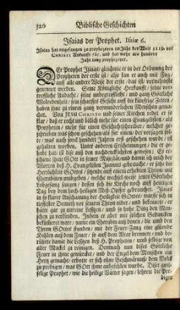 Isaias der Prophet. Isaiae 6.
