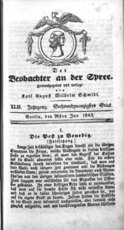 26. Stueck, 26. Juni 1843