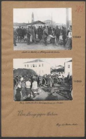 Markt in Uesküb, im Hintergrunde die Moschee