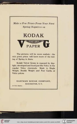 Eastman Kodak Company [Kodak Velvet Green Paper]
