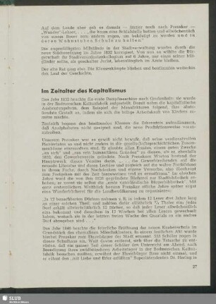 Im Zeitalter des Kapitalismus