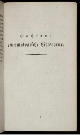 Sachsens entomologische Litteratur.